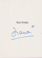 Autographed item – Princess Diana – Princess Diana rare signature on card with transmital letter