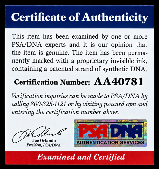 Certificate of authenticity – Burt Reynolds – Framed signed photograph