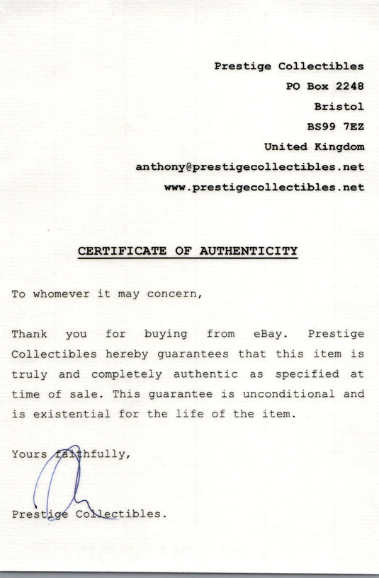 Certificate of authenticity – Michael Bolton – Signed photograph