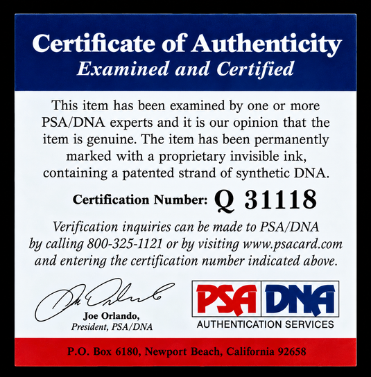 Certificate of authenticity – Michael J. Fox – Autographed photograph