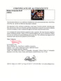 Certificate of authenticity – Roger Zemeckis – Roger Zemeckis signed Back to the Future photogrph