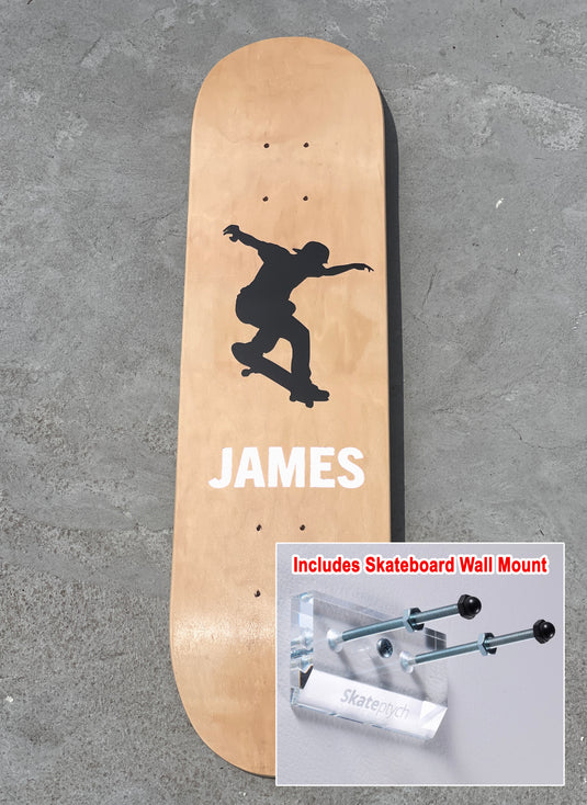 Skateboard with Custom with Wall Mount