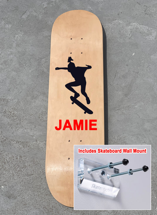 Skateboard with Custom with Wall Mount